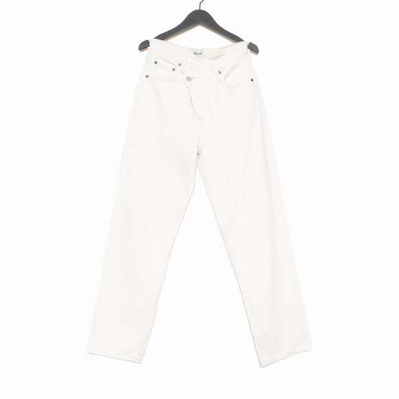 Agolde Criss Cross Upsized Organic Cotton Jean in Paste Off White Ivory - XS 24 - Picture 4 of 16